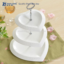 heart shape fruit and dessert plate for wedding gift and tea